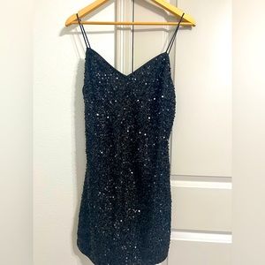 Black sequin dress